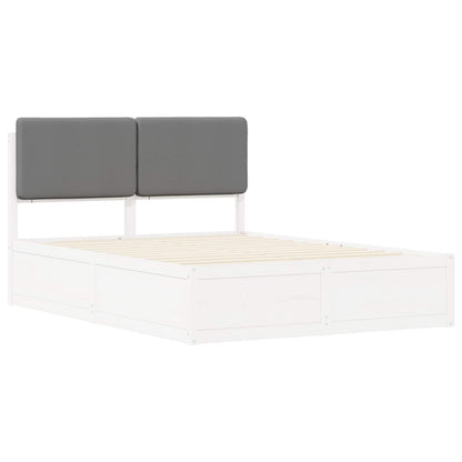 Bedframe met Gevoerd Hoofdgedeelte Lichtgrijs 150 x 200 cm
