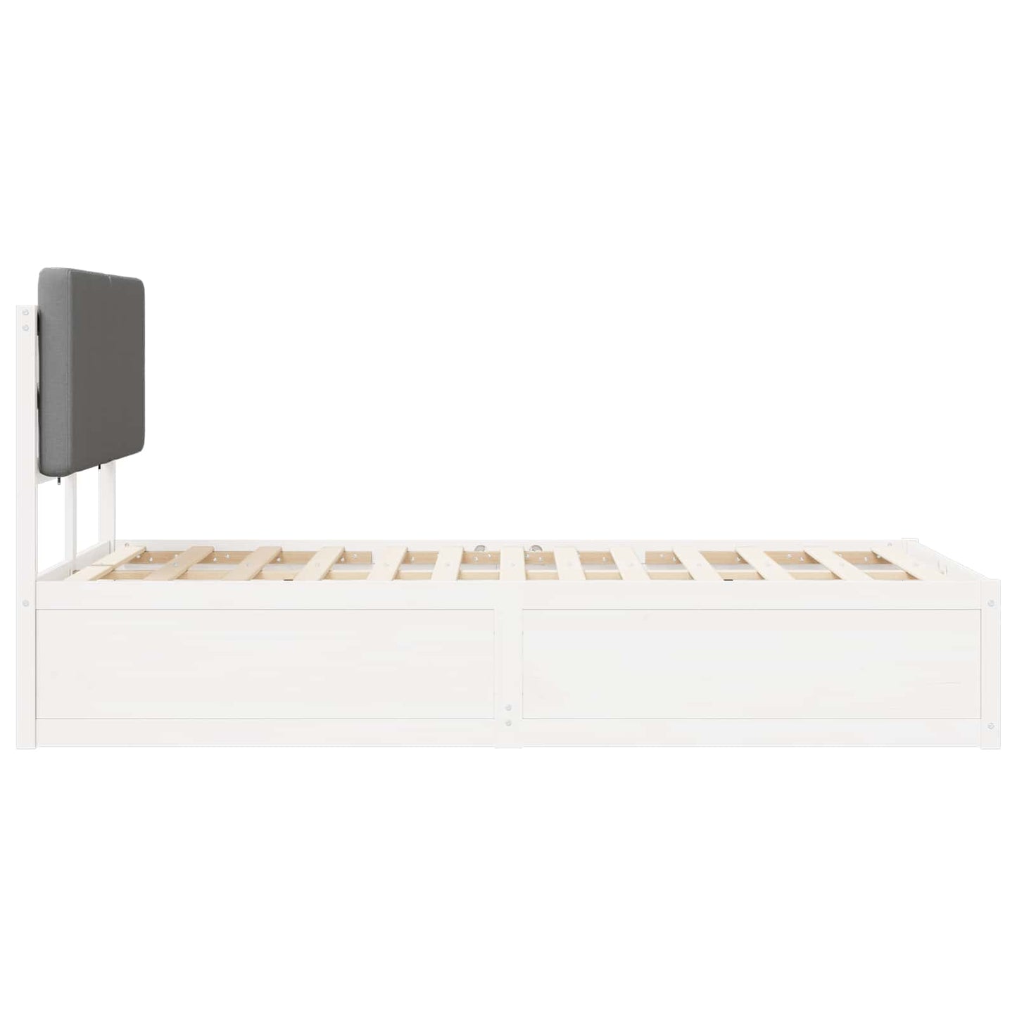 Bedframe met Gevoerd Hoofdgedeelte Lichtgrijs 150 x 200 cm