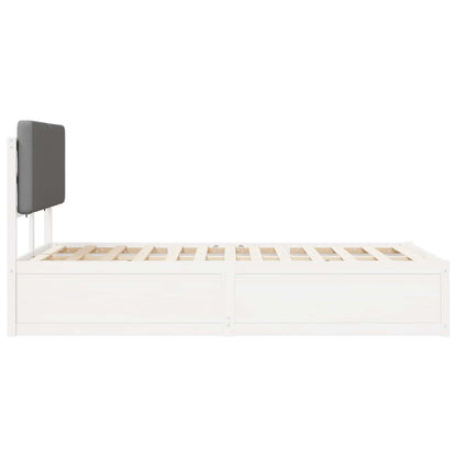Bedframe met Gevoerd Hoofdgedeelte Lichtgrijs 150 x 200 cm
