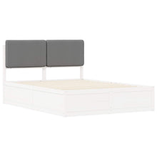 Bedframe met Gevoerd Hoofdgedeelte Donkergrijs 80 x 200 cm