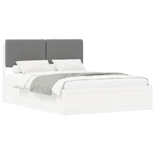 Bedframe met Gevoerd Hoofdgedeelte Lichtgrijs 80 x 200 cm