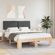 Bedframe 160x200 cm massief grenenhout donkergrijs