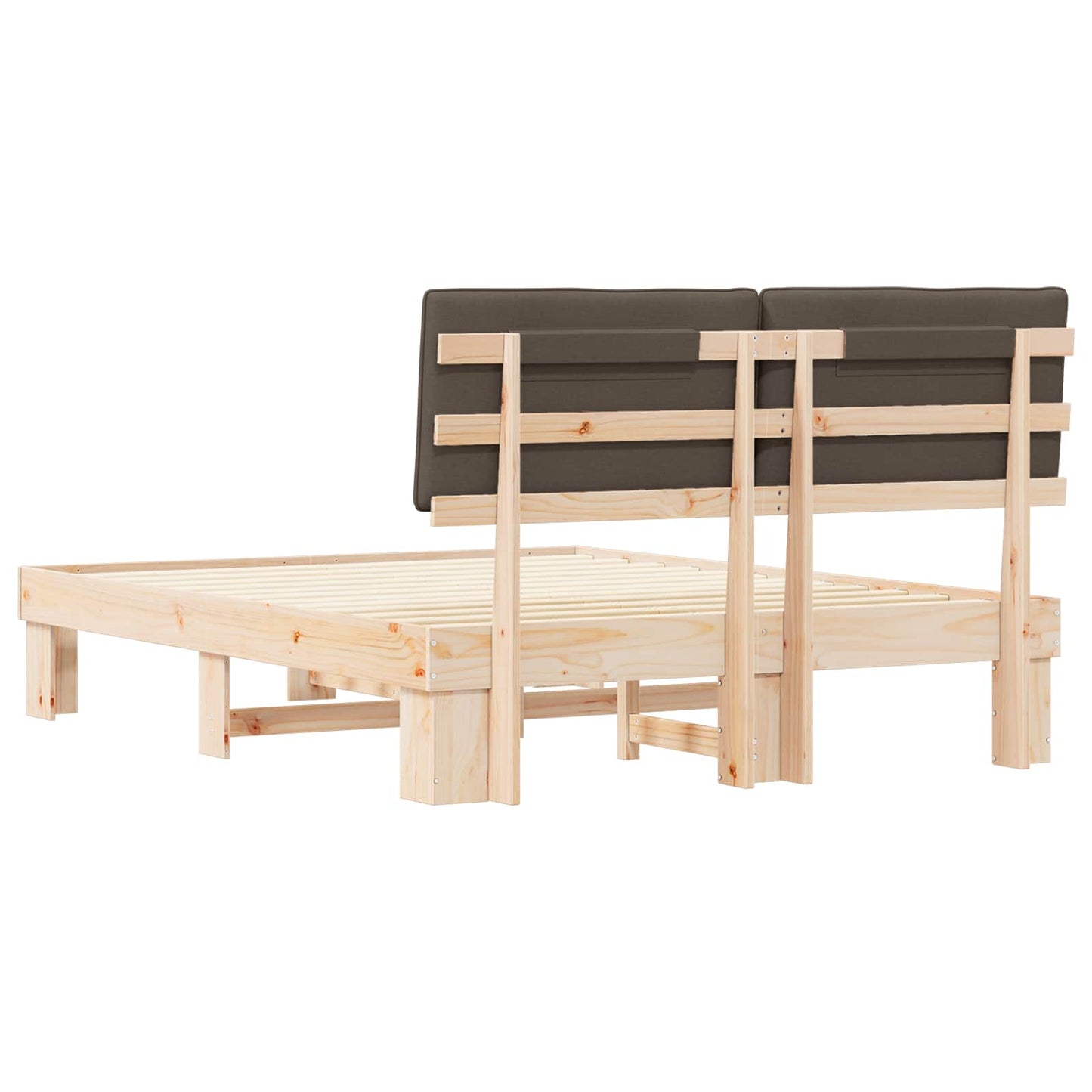 Bedframe met Gevoerd Hoofdgedeelte Taupe 160 x 200 cm