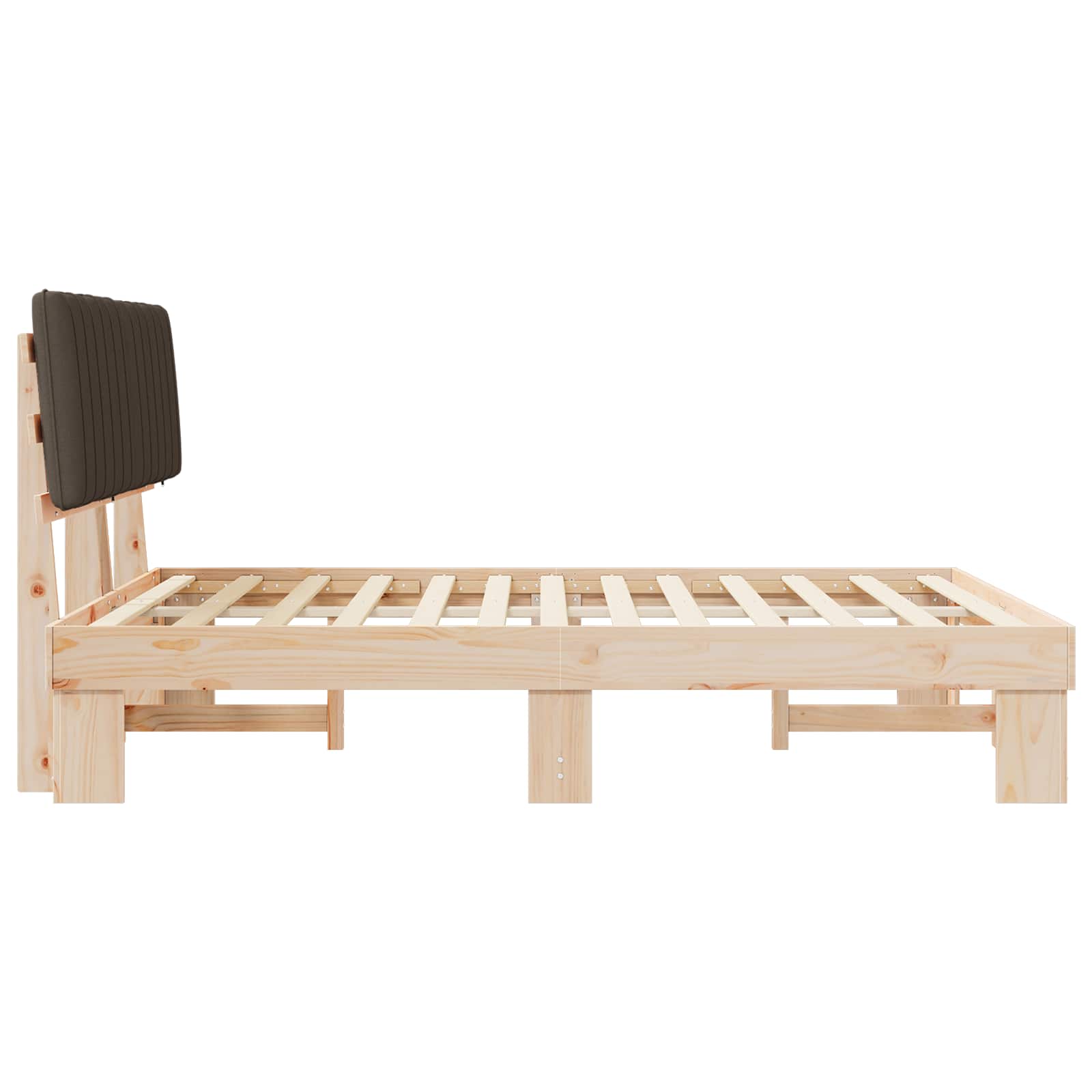 Bedframe met Gevoerd Hoofdgedeelte Taupe 160 x 200 cm