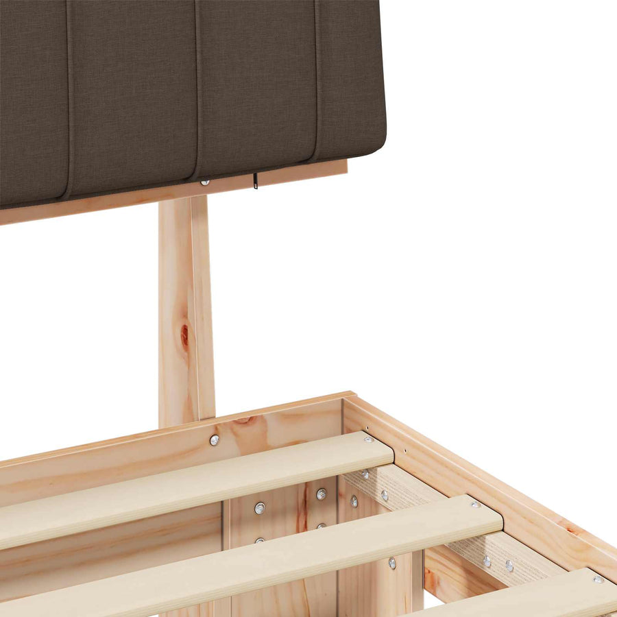 Bedframe met Gevoerd Hoofdgedeelte Taupe 150 x 200 cm