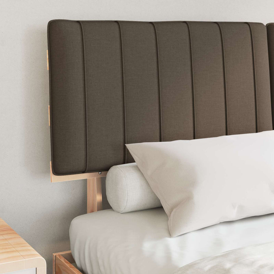 Bedframe met Gevoerd Hoofdgedeelte Taupe 150 x 200 cm