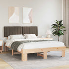 Upholstered Bed Frame Taupe 150 x 200 cm