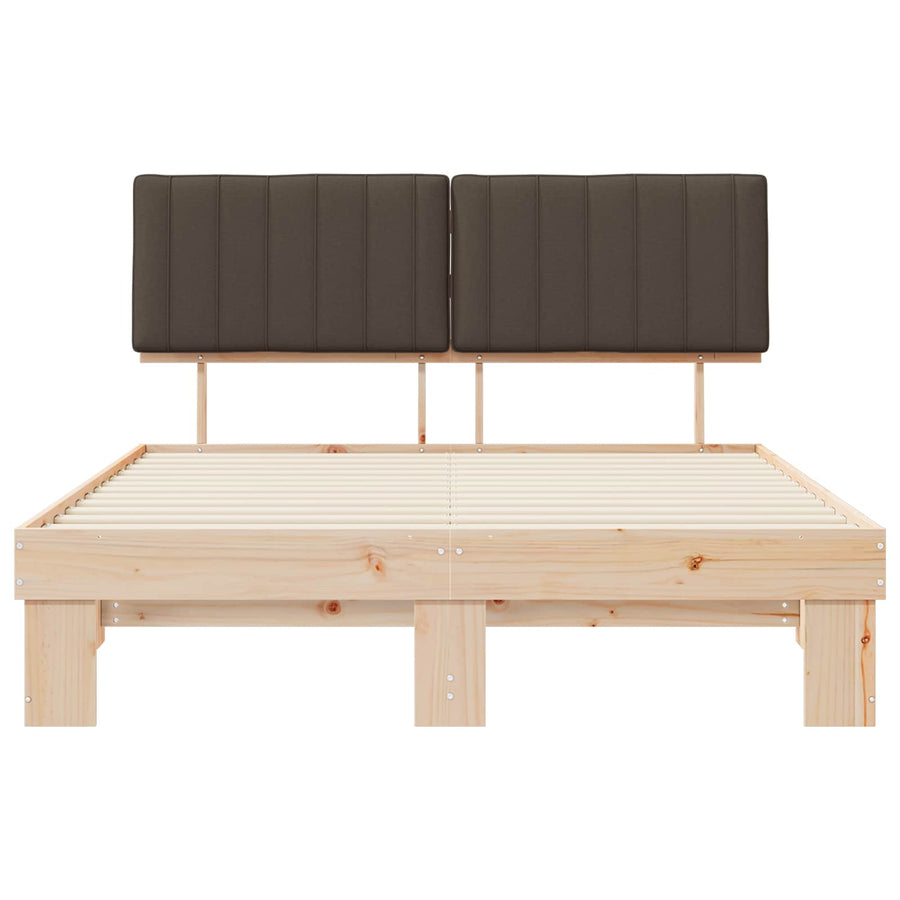 Bedframe met Gevoerd Hoofdgedeelte Taupe 150 x 200 cm