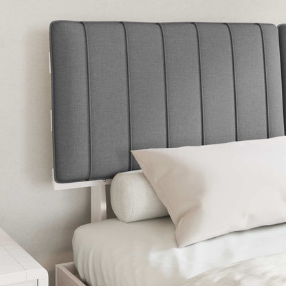 Bedframe met Gevoerd Hoofdgedeelte Lichtgrijs 150 x 200 cm