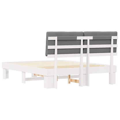 Bedframe met Gevoerd Hoofdgedeelte Lichtgrijs 150 x 200 cm
