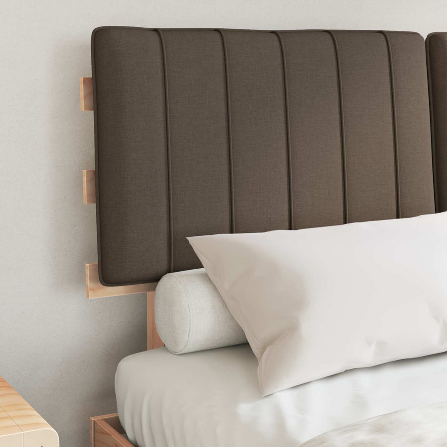 Bedframe met Gevoerd Hoofdgedeelte Taupe 140 x 190 cm