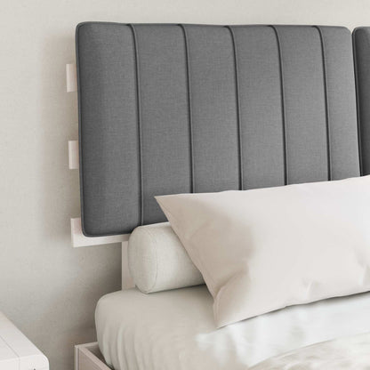 Bedframe met Gevoerd Hoofdgedeelte Lichtgrijs 140 x 190 cm