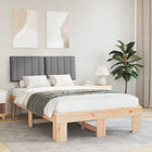 Bedframe massief grenenhout lichtgrijs 120x190 cm