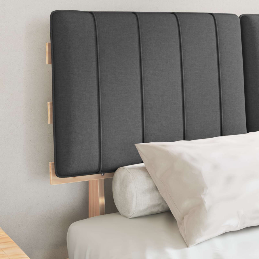 Bedframe met Gevoerd Hoofdgedeelte Donkergrijs 120 x 190 cm