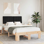 Bedframe massief grenenhout zwart 120x190 cm