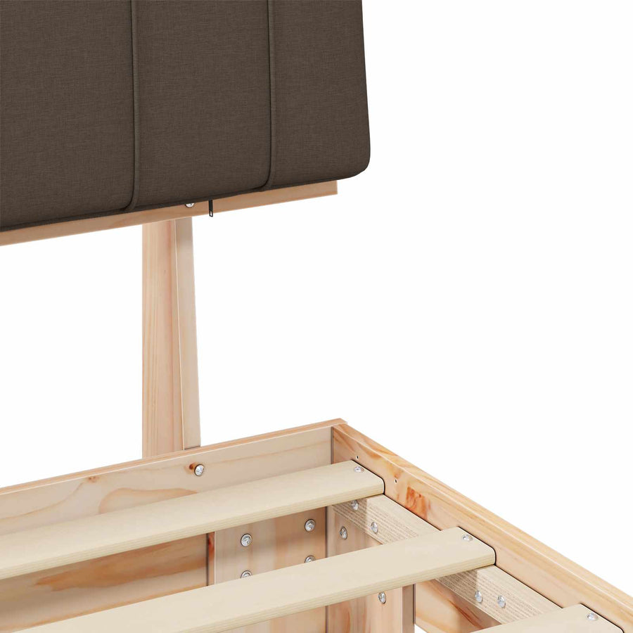 Bedframe met Gevoerd Hoofdgedeelte Taupe 120 x 190 cm