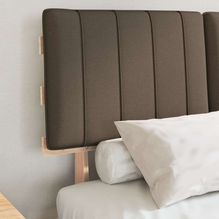 Bedframe met Gevoerd Hoofdgedeelte Taupe 120 x 190 cm