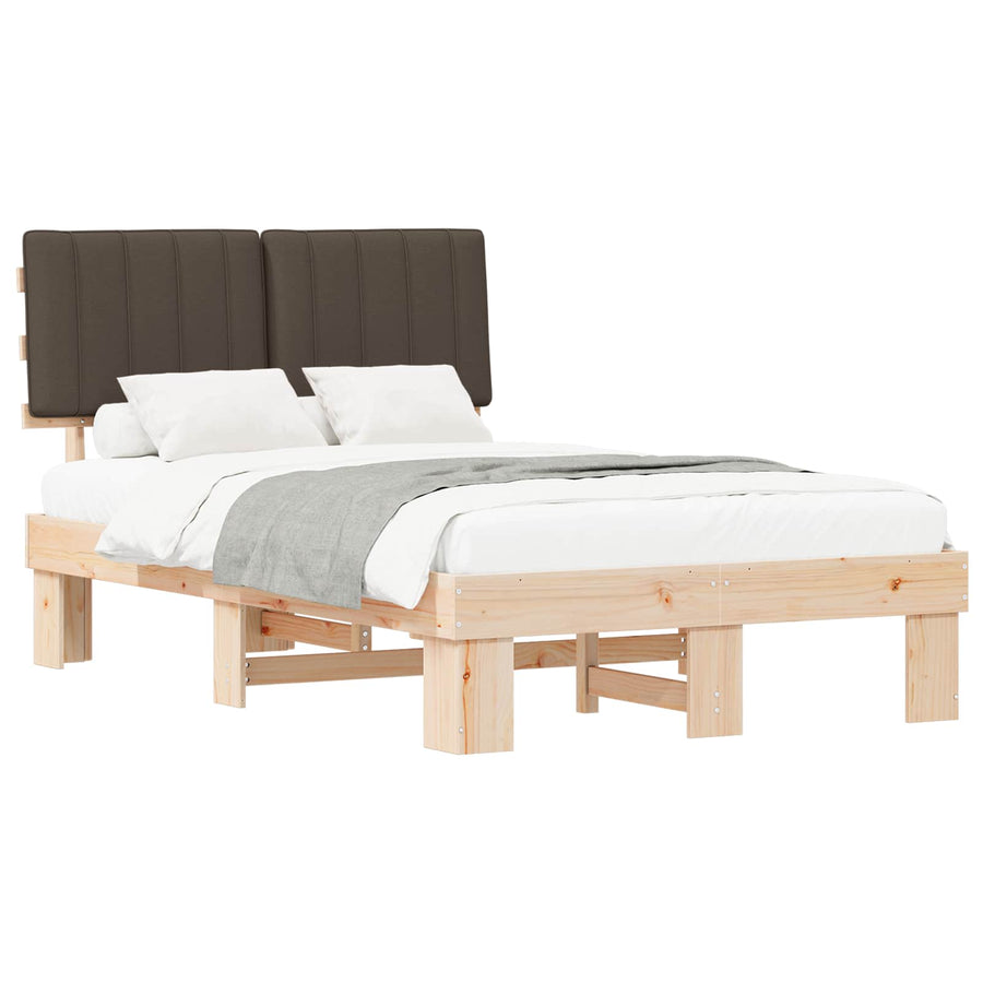 Bedframe met Gevoerd Hoofdgedeelte Taupe 120 x 190 cm