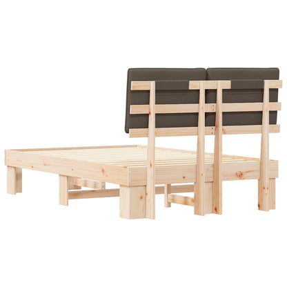 Bedframe met Gevoerd Hoofdgedeelte Taupe 120 x 190 cm