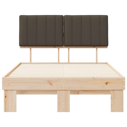 Bedframe met Gevoerd Hoofdgedeelte Taupe 120 x 190 cm