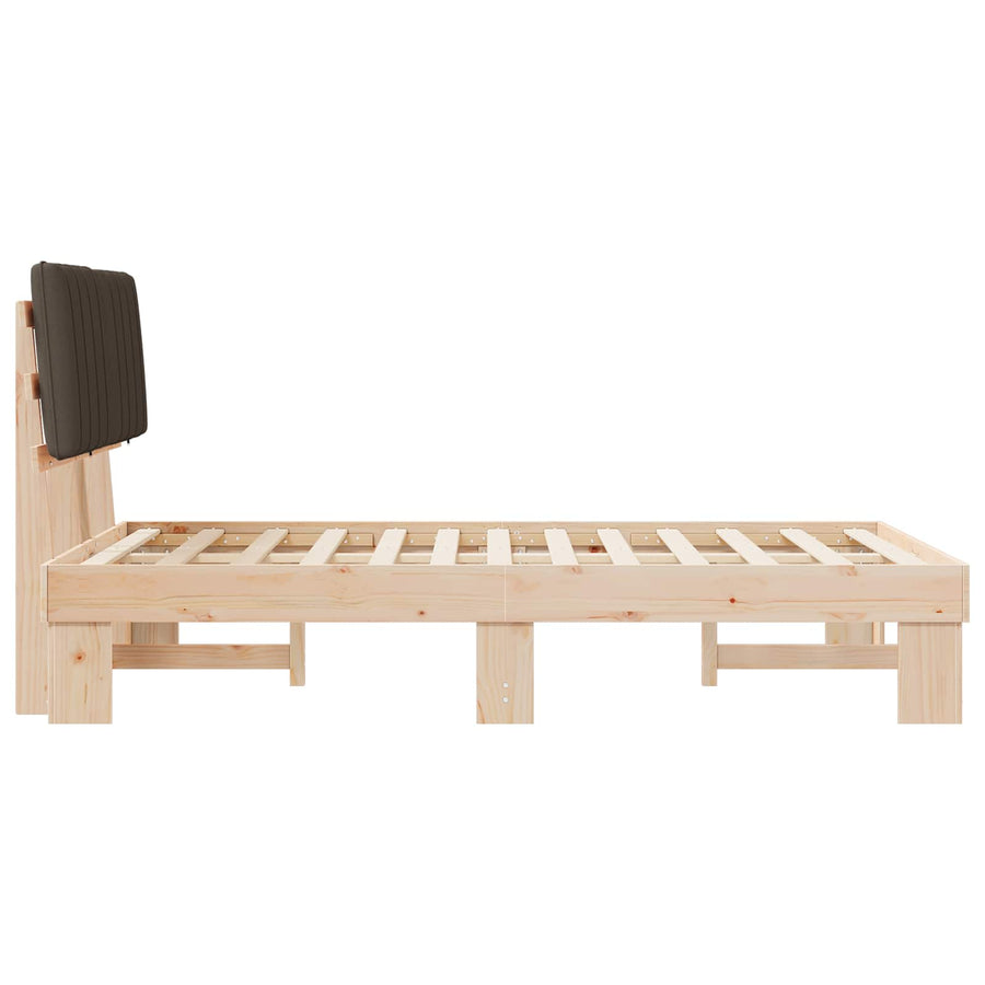 Bedframe met Gevoerd Hoofdgedeelte Taupe 120 x 190 cm