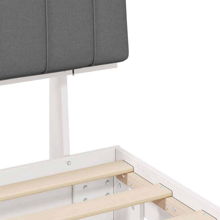 Bedframe met Gevoerd Hoofdgedeelte Lichtgrijs 120 x 190 cm