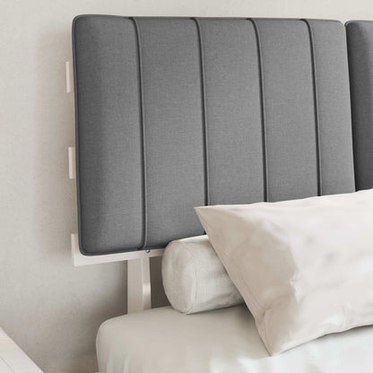 Bedframe met Gevoerd Hoofdgedeelte Lichtgrijs 120 x 190 cm