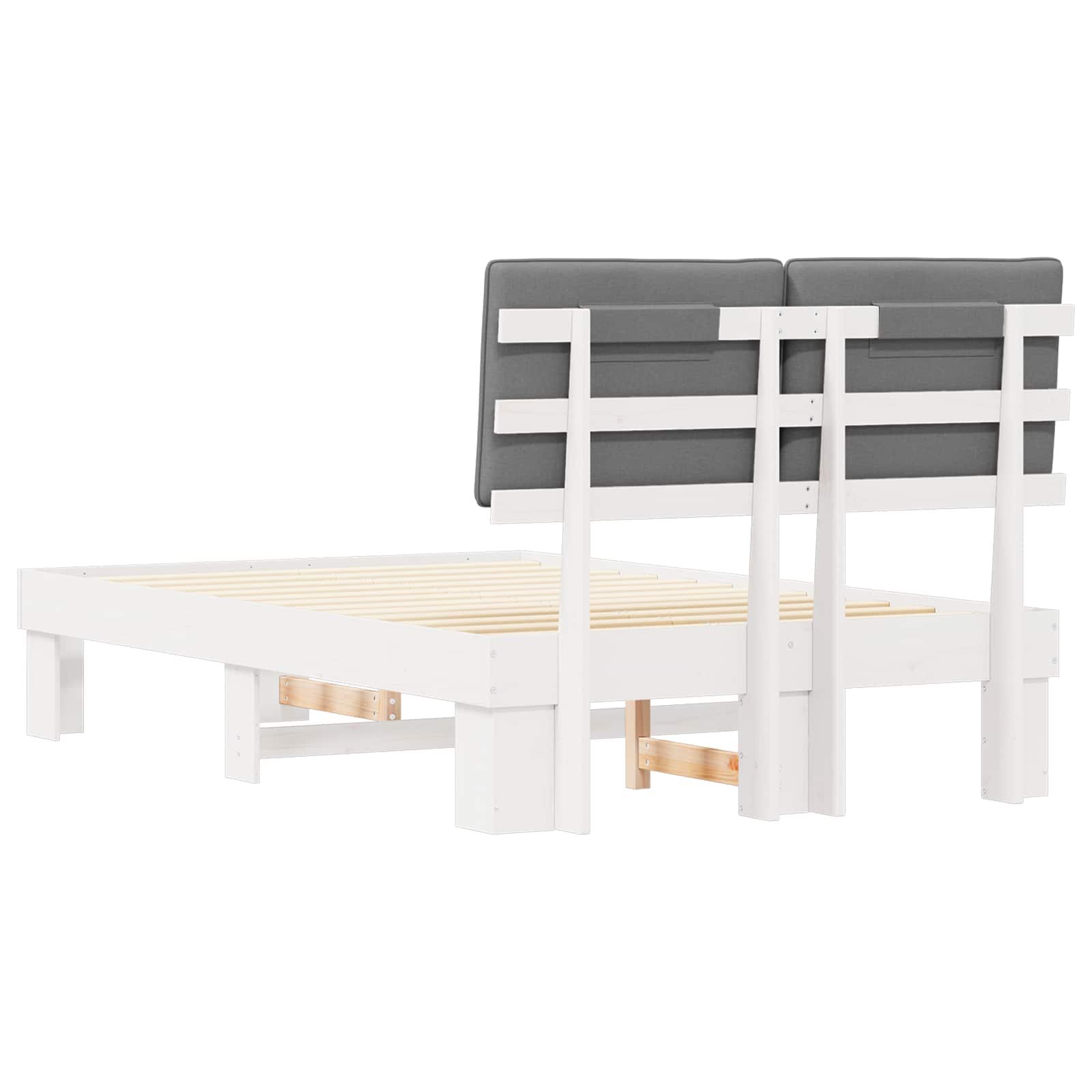 Bedframe met Gevoerd Hoofdgedeelte Lichtgrijs 120 x 190 cm