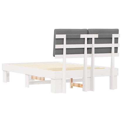 Bedframe met Gevoerd Hoofdgedeelte Lichtgrijs 120 x 190 cm