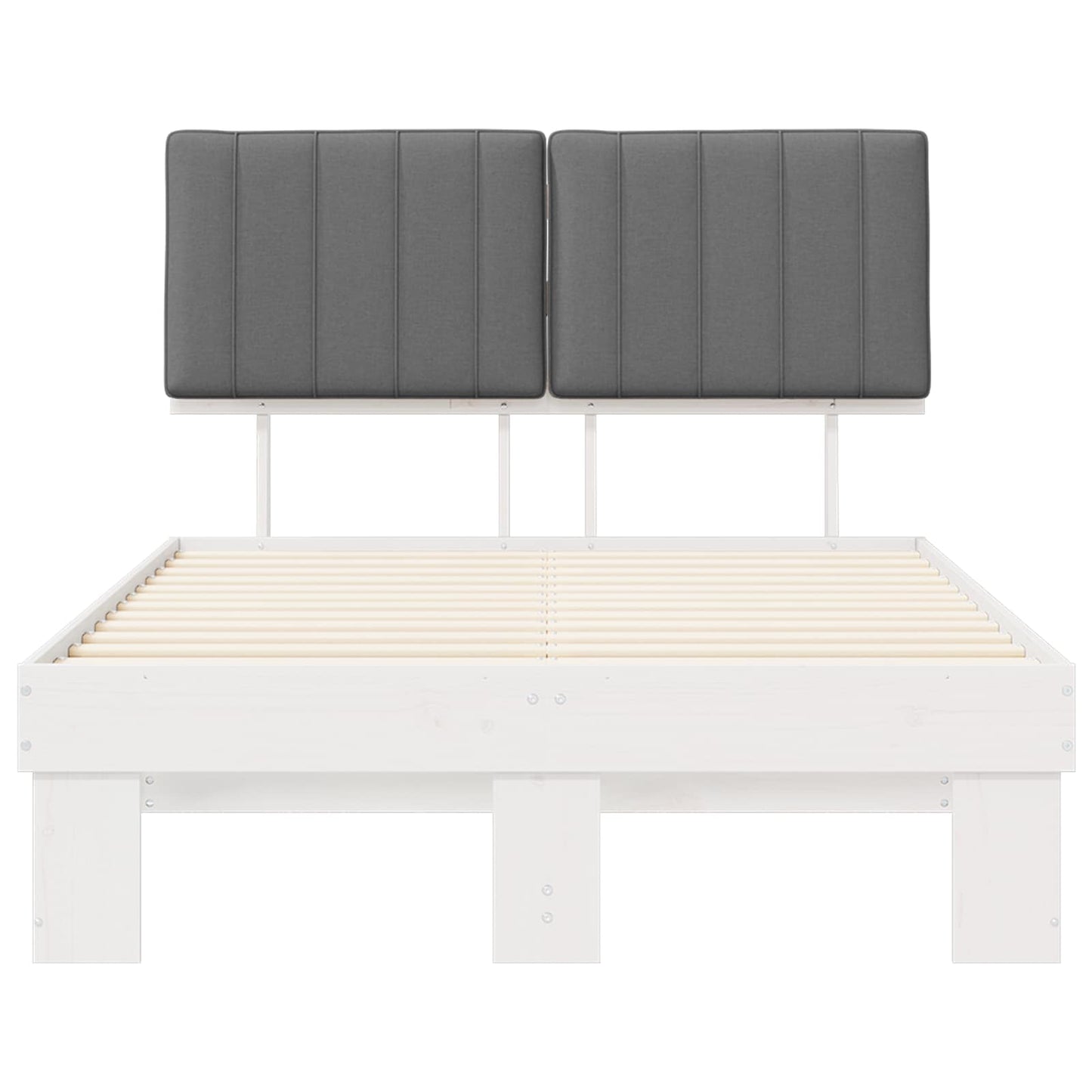 Bedframe met Gevoerd Hoofdgedeelte Lichtgrijs 120 x 190 cm