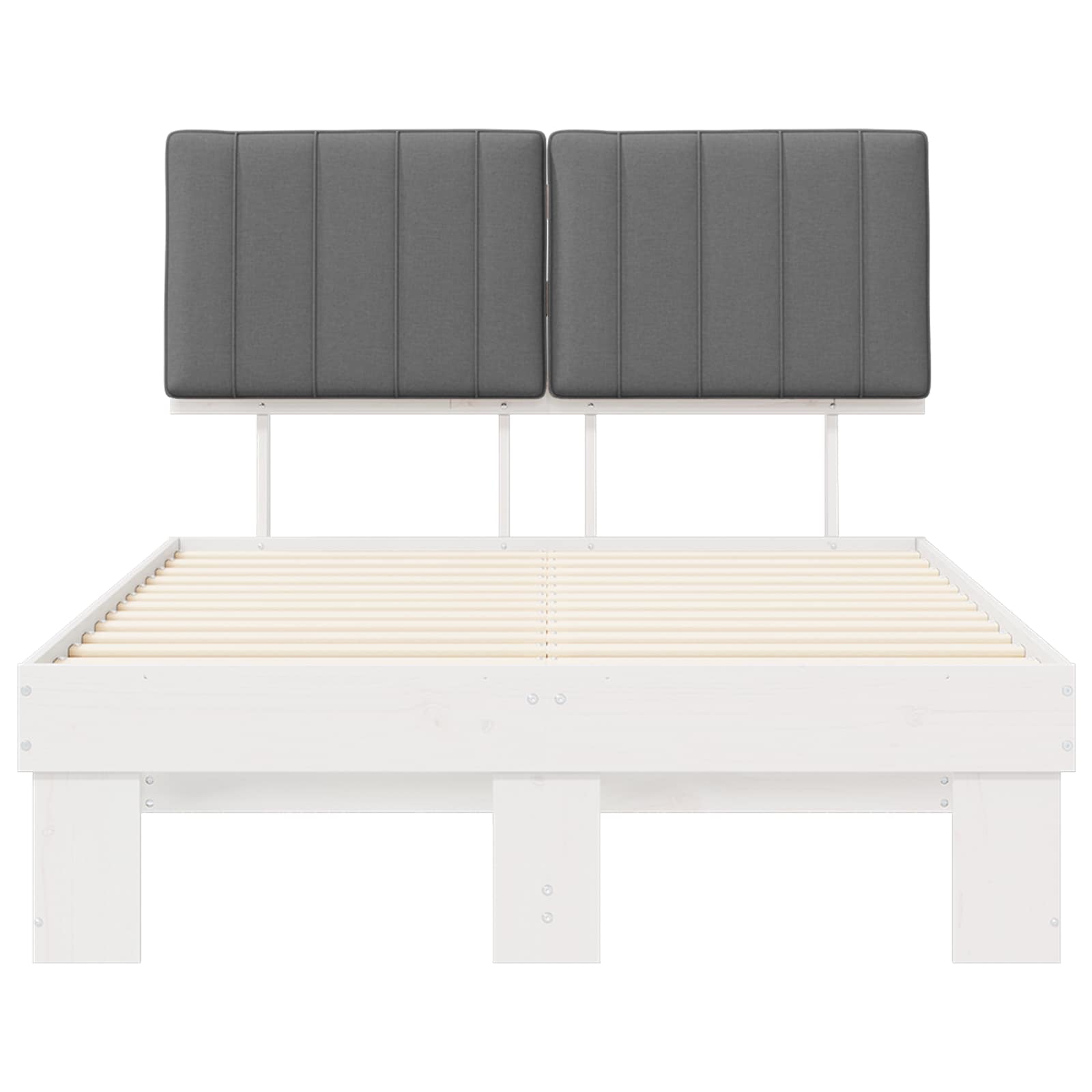 Bedframe met Gevoerd Hoofdgedeelte Lichtgrijs 120 x 190 cm