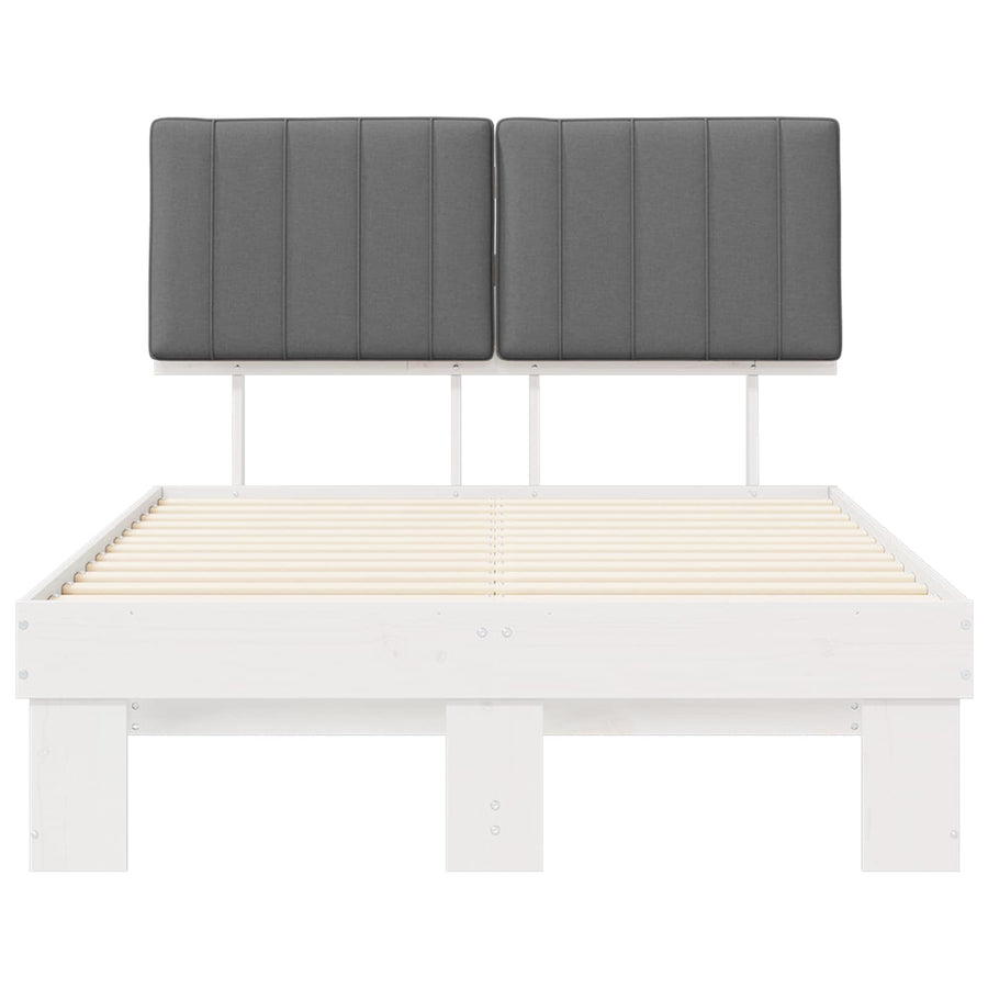 Bedframe met Gevoerd Hoofdgedeelte Lichtgrijs 120 x 190 cm