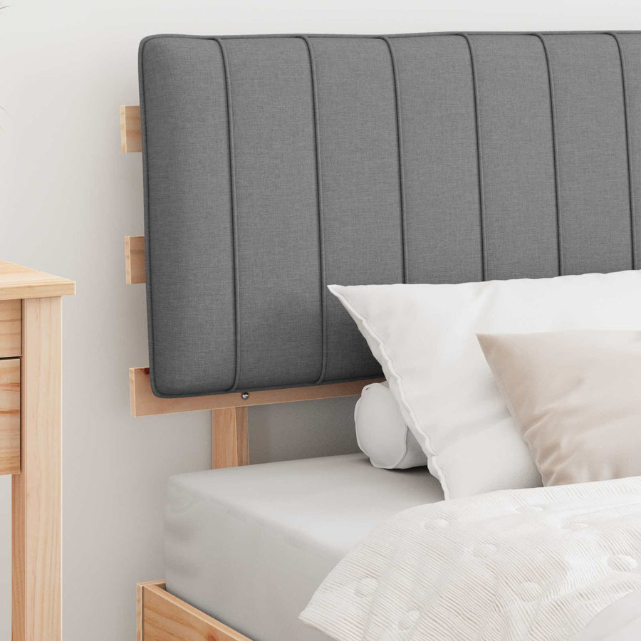 Bedframe met Gevoerd Hoofdgedeelte Lichtgrijs 100 x 200 cm