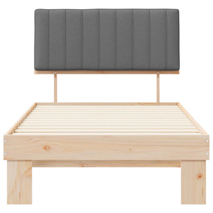 Bedframe met Gevoerd Hoofdgedeelte Lichtgrijs 100 x 200 cm