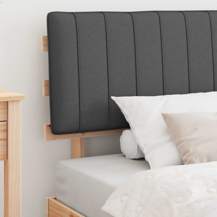 Bedframe met Gevoerd Hoofdgedeelte Donkergrijs 100 x 200 cm