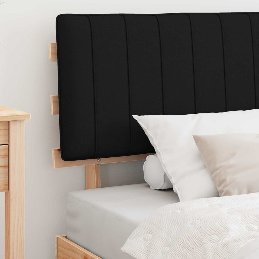 Bedframe met Gevoerd Hoofdgedeelte Zwart 100 x 200 cm