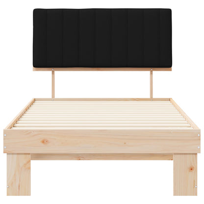 Bedframe met Gevoerd Hoofdgedeelte Zwart 100 x 200 cm