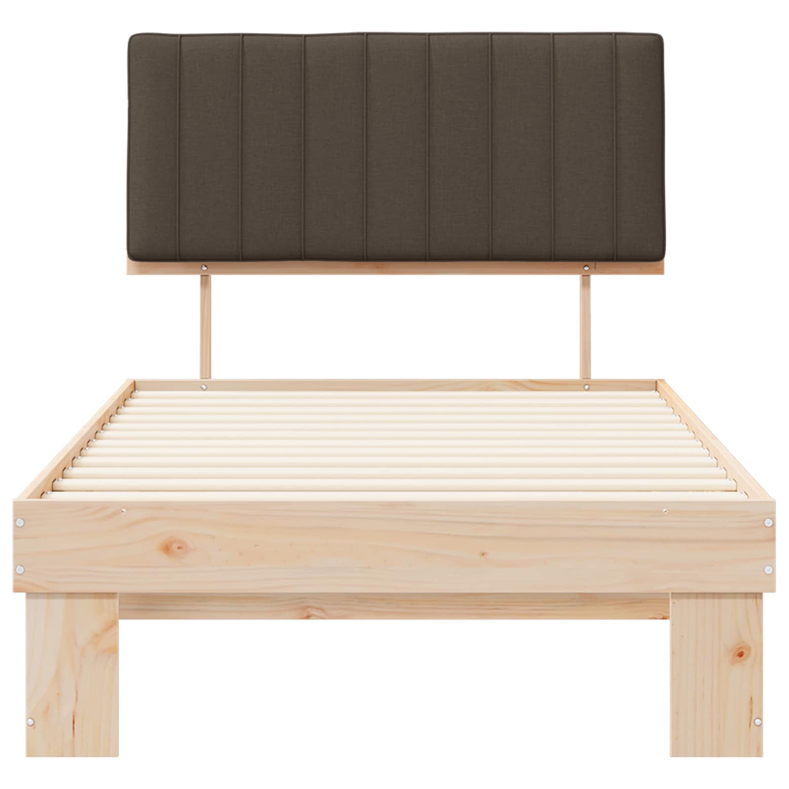 Bedframe met Gevoerd Hoofdgedeelte Taupe 100 x 200 cm