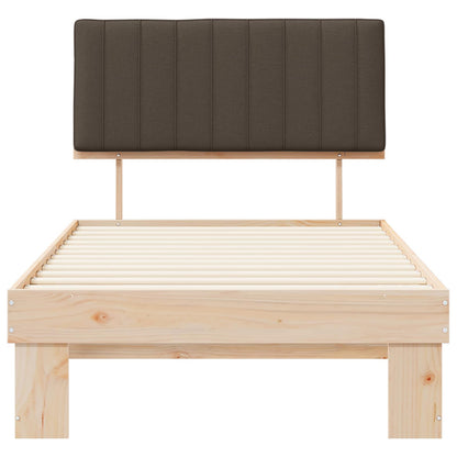 Bedframe met Gevoerd Hoofdgedeelte Taupe 100 x 200 cm