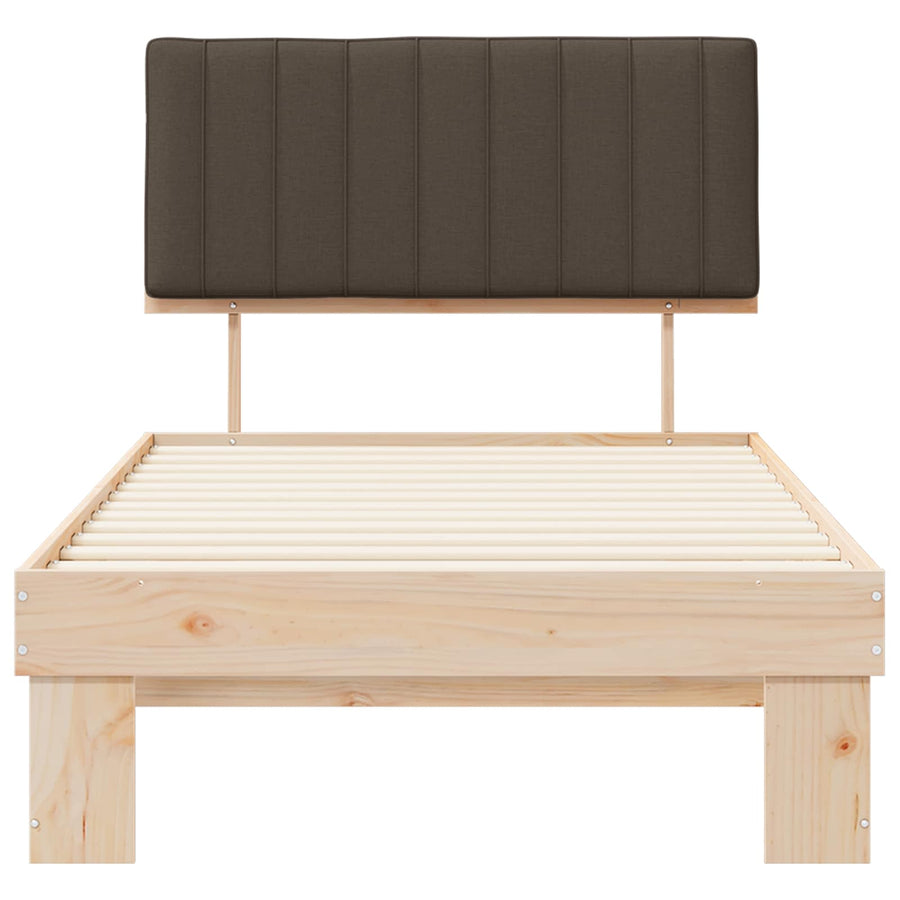 Bedframe met Gevoerd Hoofdgedeelte Taupe 100 x 200 cm