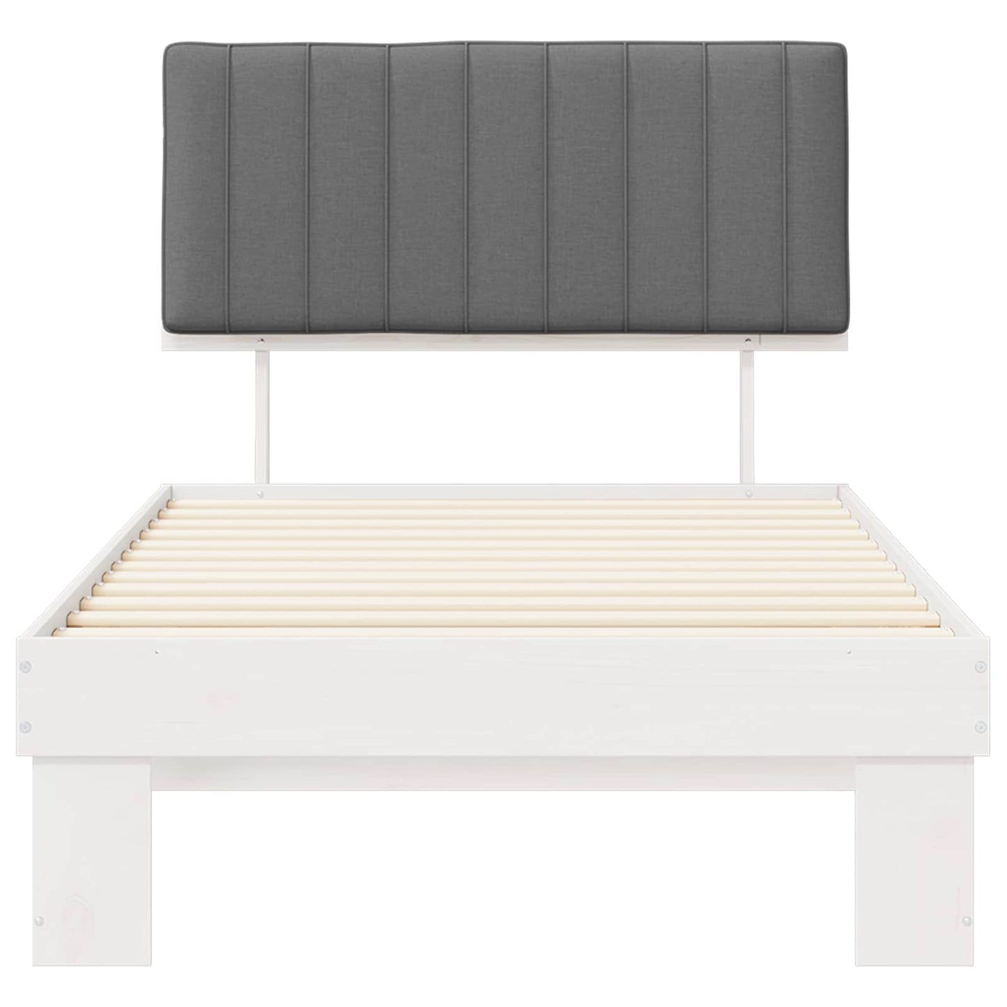 Bedframe met Gevoerd Hoofdgedeelte Lichtgrijs 100 x 200 cm