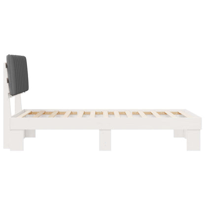 Bedframe met Gevoerd Hoofdgedeelte Lichtgrijs 100 x 200 cm