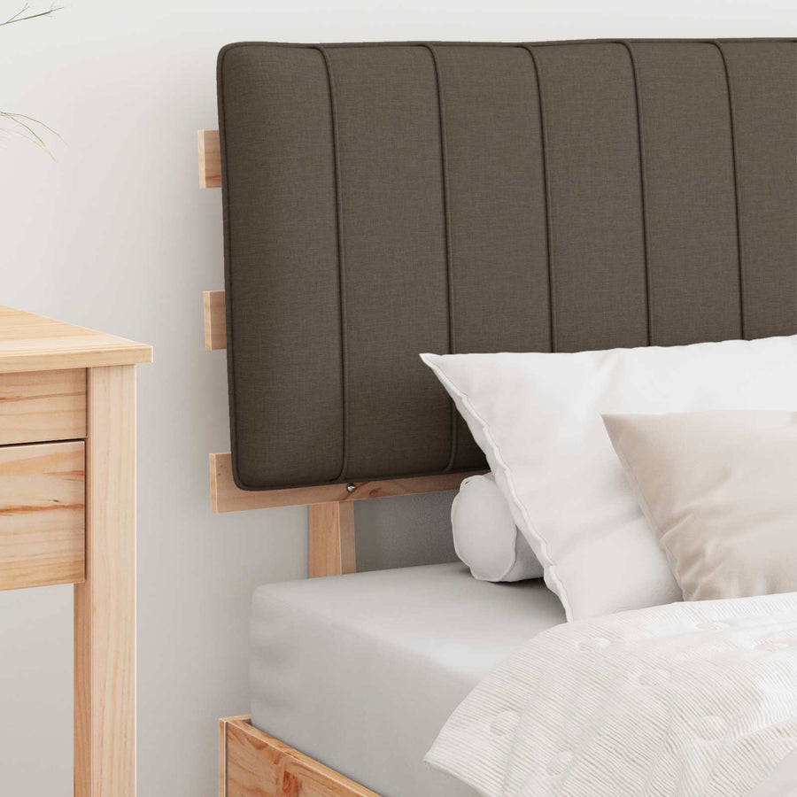 Bedframe met Gevoerd Hoofdgedeelte Taupe 90 x 200 cm