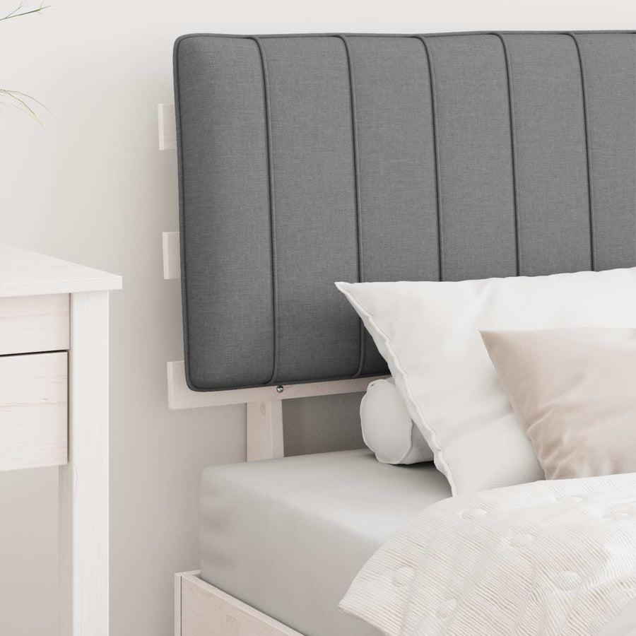 Bedframe met Gevoerd Hoofdgedeelte Lichtgrijs 90 x 200 cm