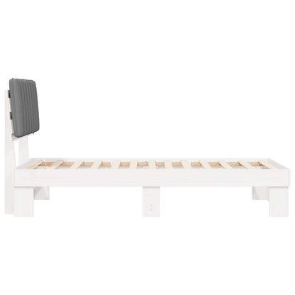 Bedframe met Gevoerd Hoofdgedeelte Lichtgrijs 90 x 200 cm