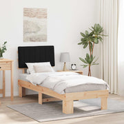 Bedframe massief grenenhout 80x200 cm zwart