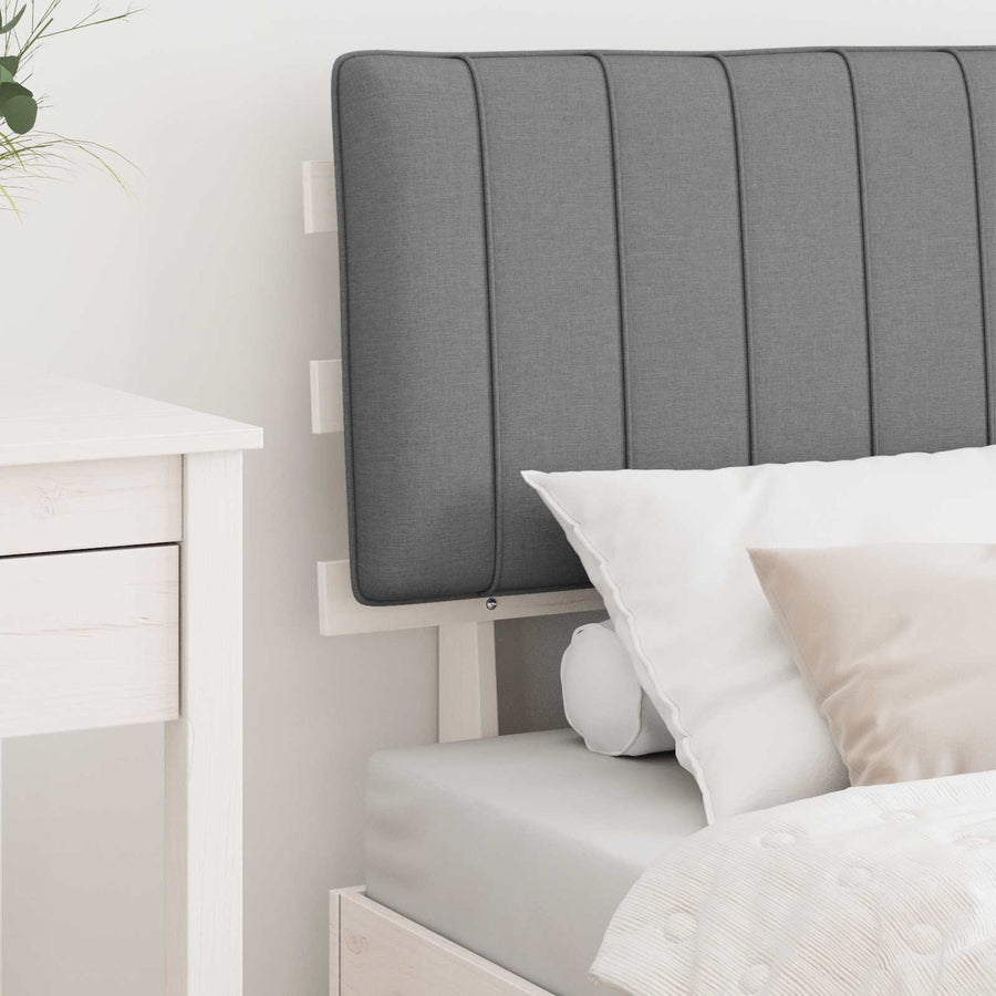 Bedframe met Gevoerd Hoofdgedeelte Lichtgrijs 80 x 200 cm