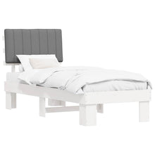 Bedframe met Gevoerd Hoofdgedeelte Lichtgrijs 80 x 200 cm