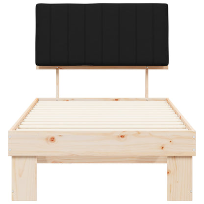 Bedframe met Gevoerd Hoofdgedeelte Zwart 90 x 190 cm