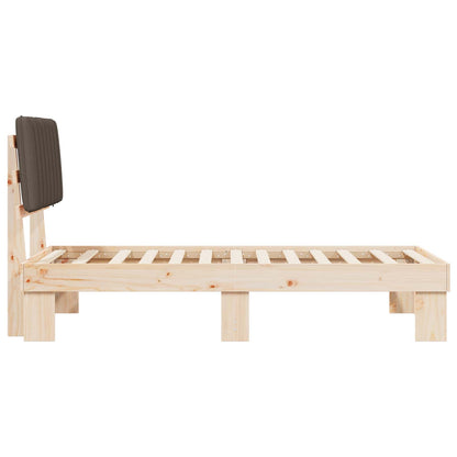 Bedframe met Gevoerd Hoofdgedeelte Taupe 90 x 190 cm